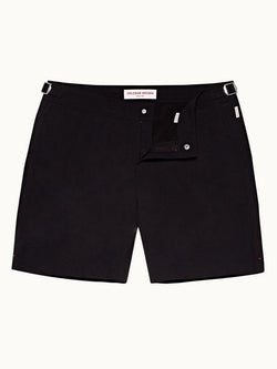 Bulldog - Black Mid-Length Swim Shorts