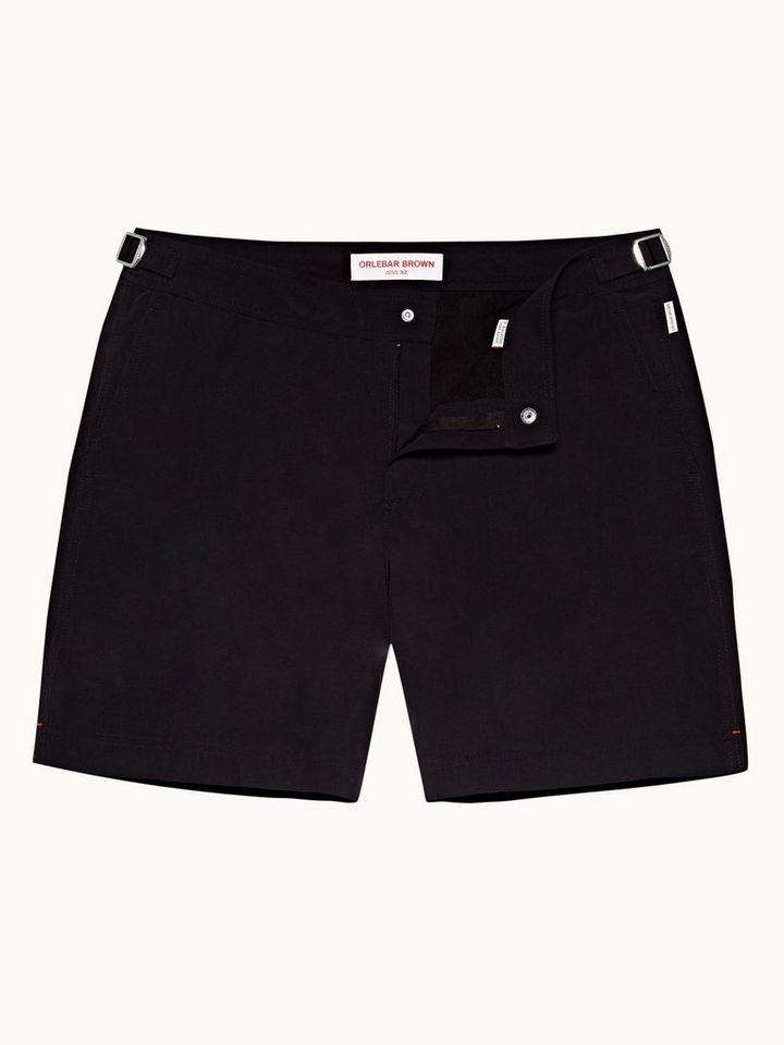 Bulldog - Black Mid-Length Swim Shorts