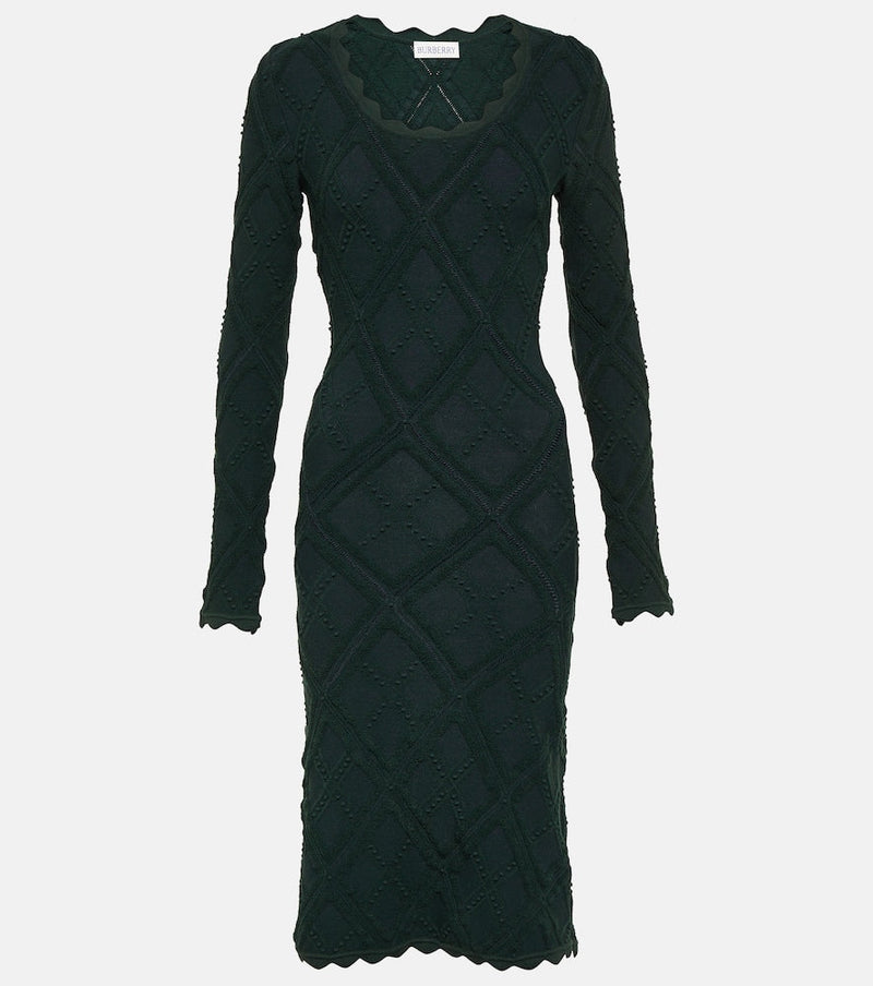 Burberry Aran wool-blend midi dress