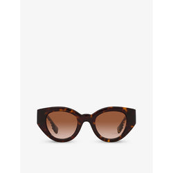 Burberry BE4390 Meadow tortoiseshell-print phantos-frame acetate sunglasses | LYBSTORE