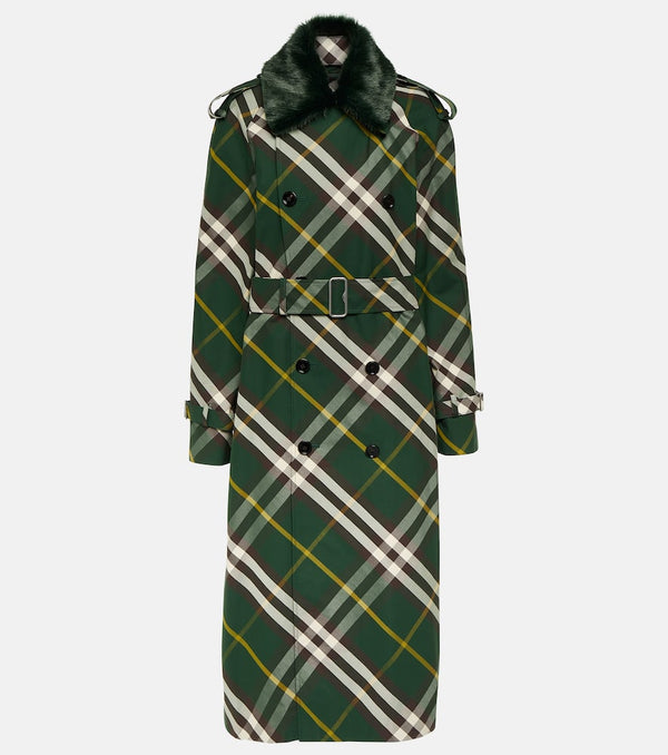 Burberry Burberry Check cotton gabardine trench coat