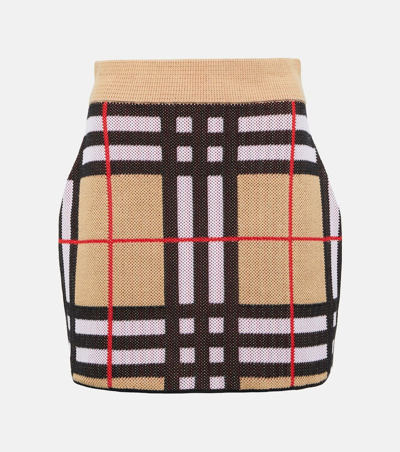 Burberry Burberry Check knit miniskirt