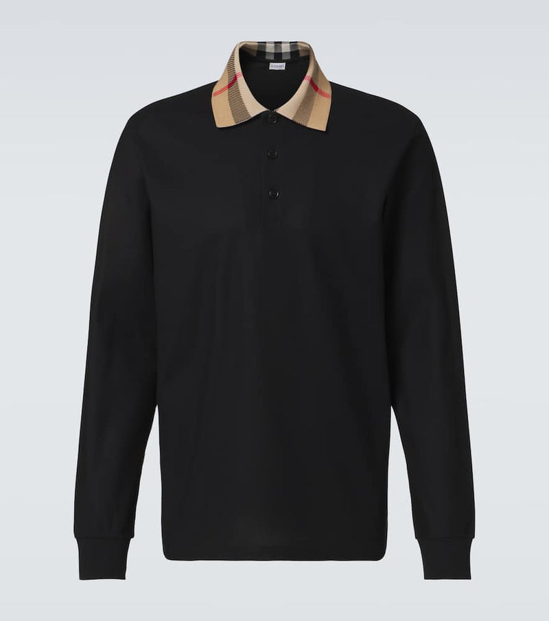 Burberry Burberry Check piqué polo shirt