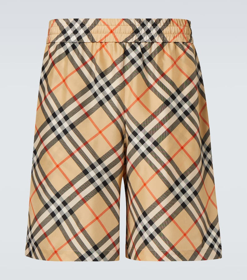 Burberry Burberry Check silk Bermuda shorts