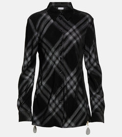 Burberry Burberry Check velvet shirt