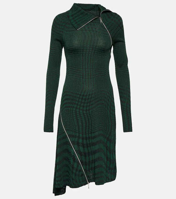 Burberry Burberry Check wool-blend midi dress | LYBSTORE