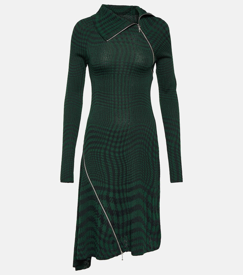 Burberry Burberry Check wool-blend midi dress