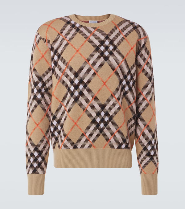 Burberry Burberry Check wool-blend sweater