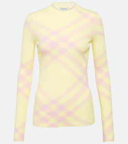 Burberry Burberry Check wool-blend top