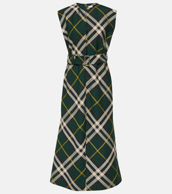 Burberry Burberry Check wool midi dress