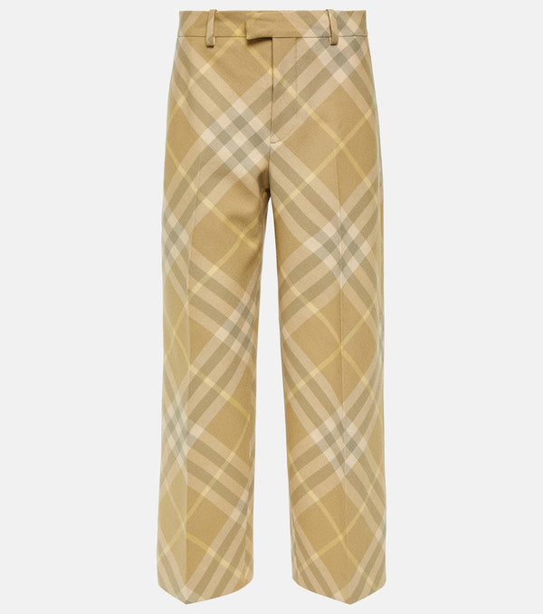 Burberry Burberry Check wool wide-leg pants