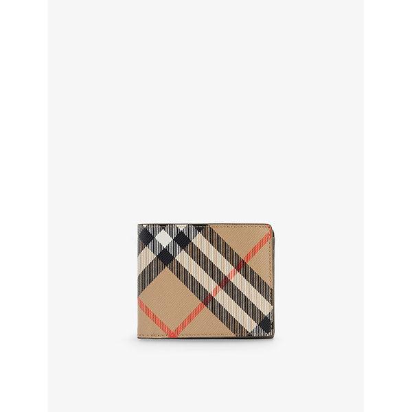 Burberry Check bi-fold coated canvas wallet