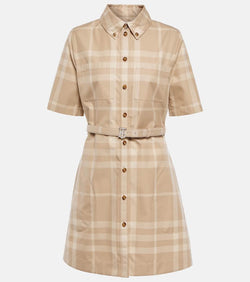 Burberry Check cotton gabardine shirt dress