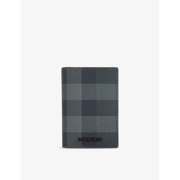 Burberry Check-pattern coated-canvas cardholder | Burberry