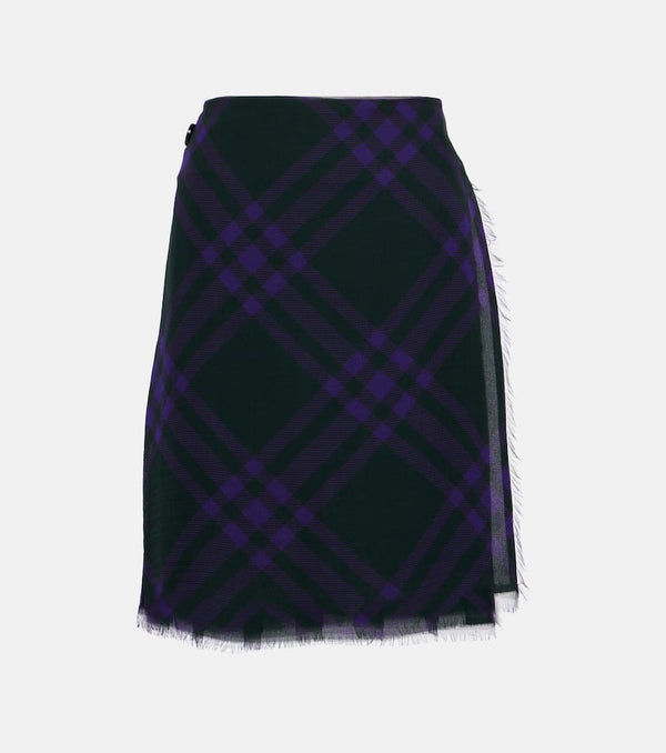 Burberry Checked silk miniskirt