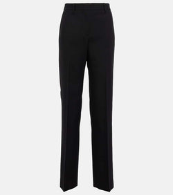 Burberry High-rise virgin wool straight pants