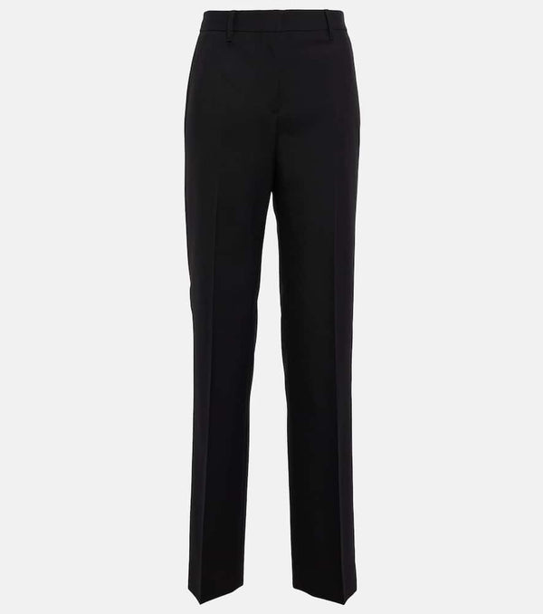 Burberry High-rise virgin wool straight pants