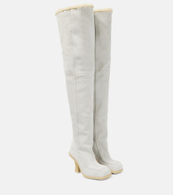 Burberry Highland shearling-lined suede knee-high boots