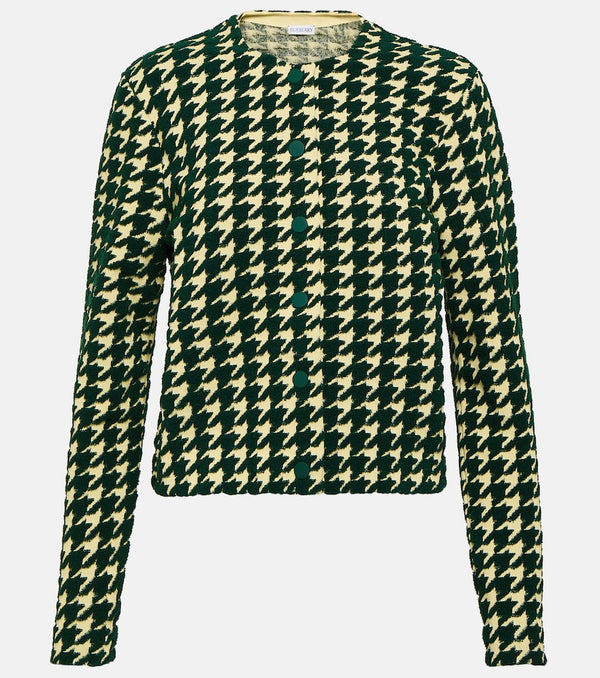 Burberry Houndstooth cotton-blend cardigan