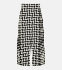 Burberry Houndstooth twill maxi skirt