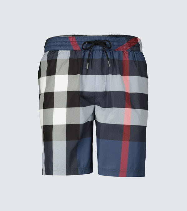 Burberry Large check-printed swim shorts