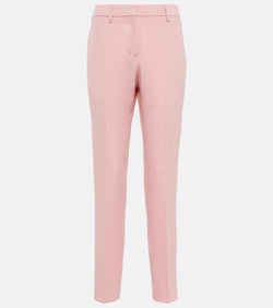 Burberry Mid-rise slim wool pants