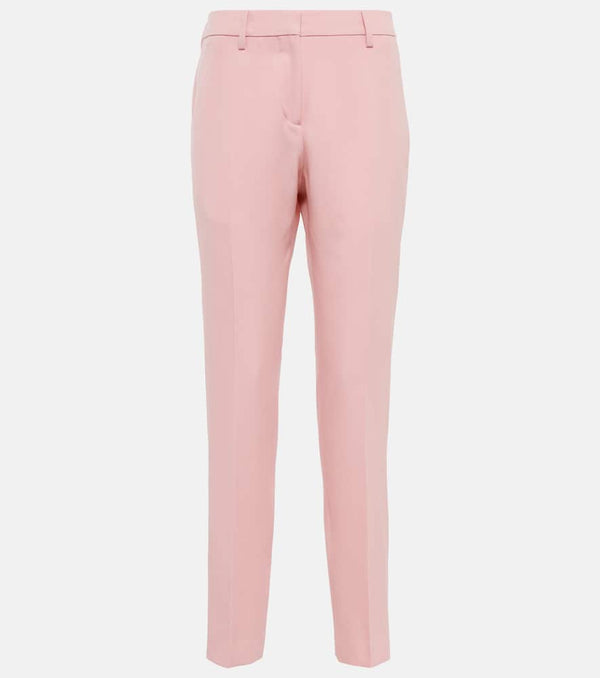 Burberry Mid-rise slim wool pants