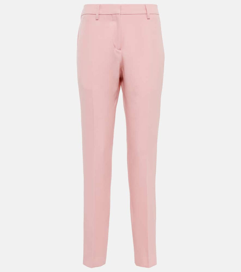 Burberry Mid-rise slim wool pants