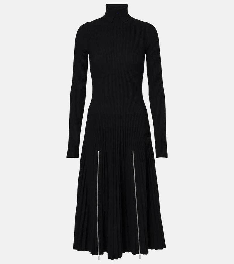 Burberry Pleated jersey midi dress