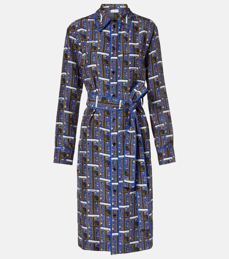 Burberry Printed silk shirtdress | LYBSTORE