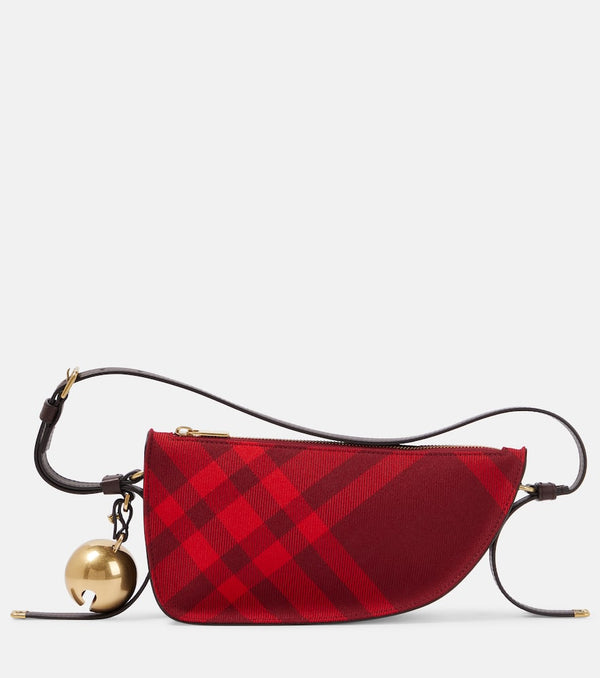 Burberry Shield Mini Burberry Check shoulder bag | LYBSTORE