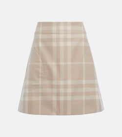 Burberry Teodora checked cotton miniskirt | LYBSTORE