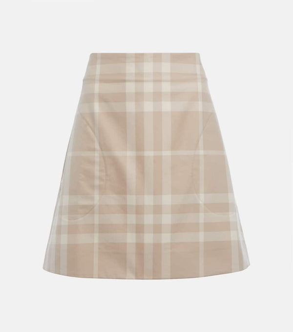 Burberry Teodora checked cotton miniskirt