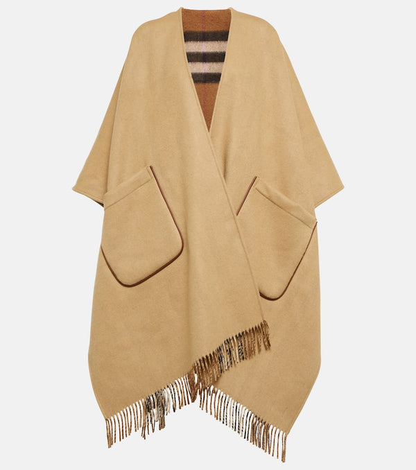 Burberry Vintage Check wool and cashmere poncho