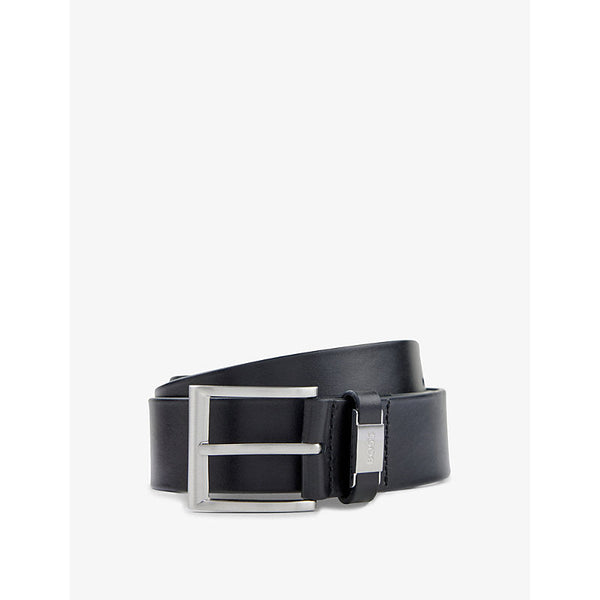 Business logo-embossed buckle leather belt | LYBSTORE