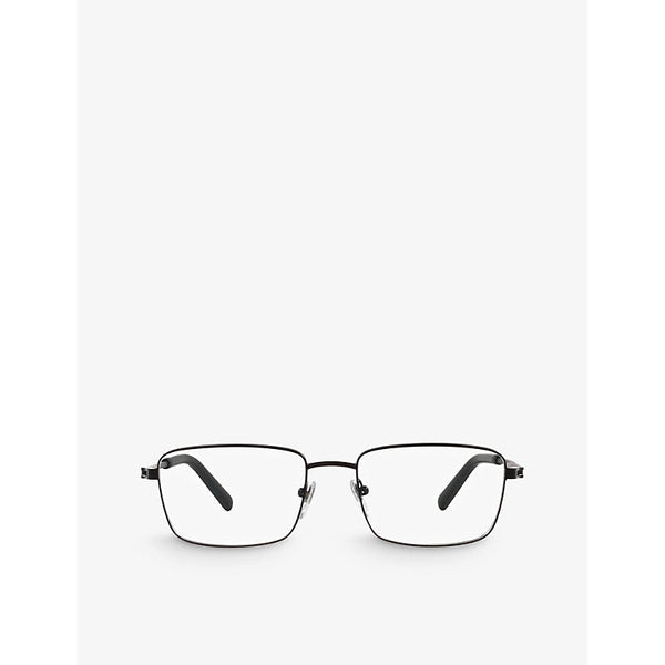 Bvlgari BV1123 square-frame branded-arm metal optical glasses | LYBSTORE