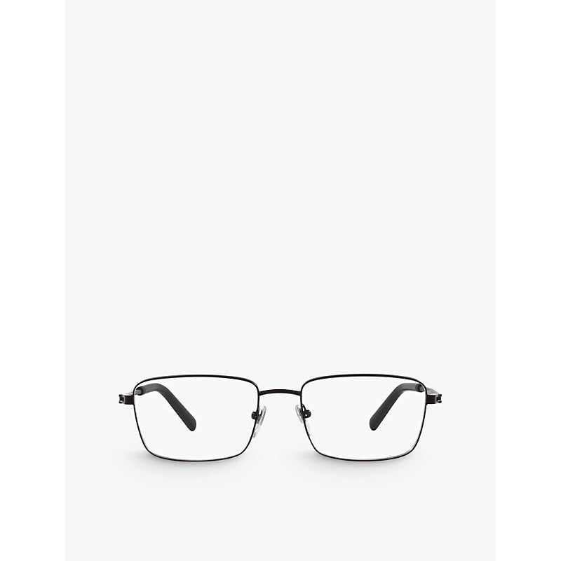 Bvlgari BV1123 square-frame branded-arm metal optical glasses | LYBSTORE