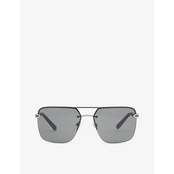 Bvlgari BV5054 61 aviator-frame metal sunglasses | LYBSTORE