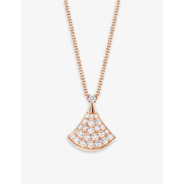 Bvlgari Divas'Dream 18ct rose-gold and 0.47ct brilliant-cut diamond necklace