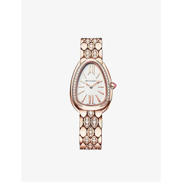 Bvlgari Serpenti Seduttori 18ct rose-gold and brilliant-cut diamond quartz watch