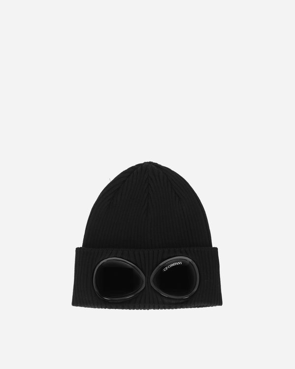 C.P. Company Cotton Goggle Beanie Black