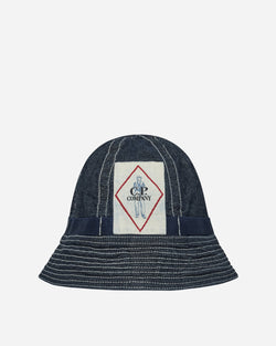 C.P. Company 3/1 Denim Bucket Hat Blue