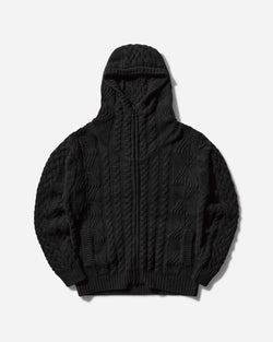 C.P. Company Men s Lambswool GRS Hooded Zip Cardigan Black