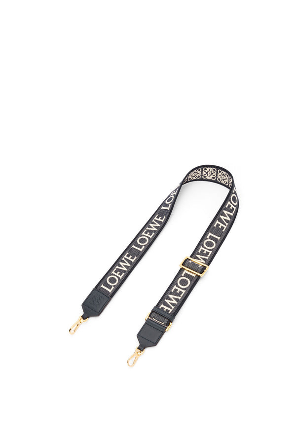 Anagram strap in jacquard and calfskin