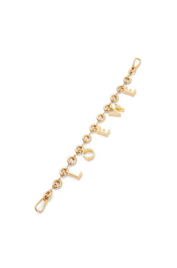 LOEWE Donut chain charm in brass