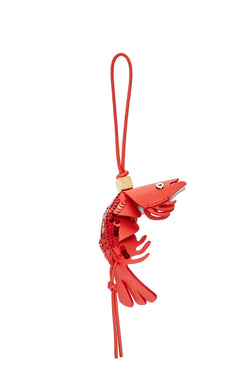 Shrimp charm in classic calfskin