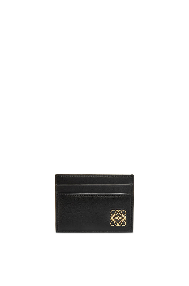 Puffer Anagram plain cardholder in shiny nappa calfskin