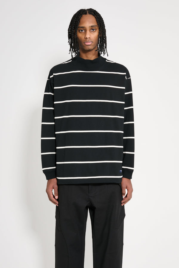 Comme des Garçons Homme Mock Neck Long Sleeve Black Off-White