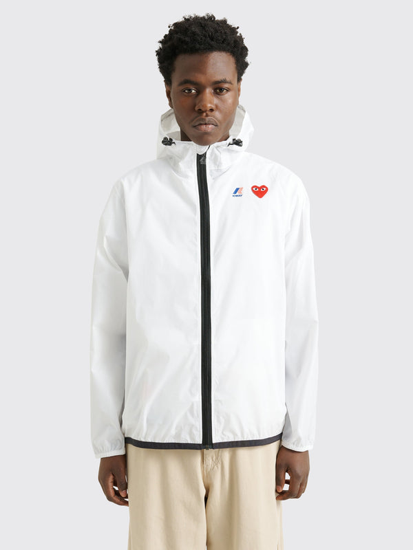 Comme des Garçons Play x K-Way Zip Jacket White