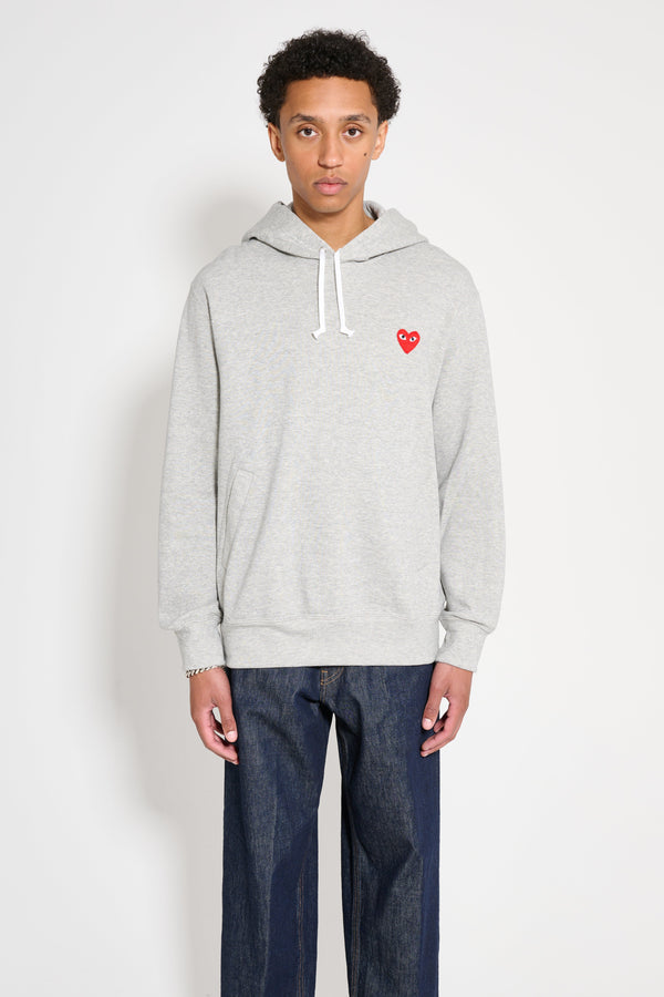 Comme des Garçons Play Small Heart Hooded Sweatshirt Grey